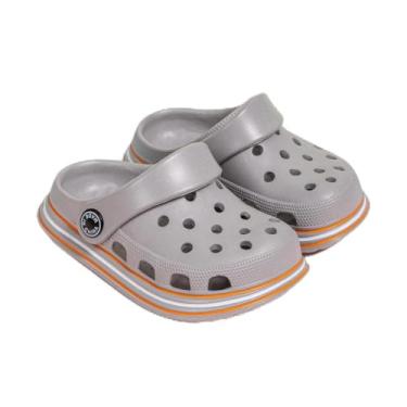 Imagem de Chinelo infantil infantil infantil meninos meninas bonito jardim tamancos chinelos chinelos chinelos leves verão crianças praia piscina jogar sapatos (bebê/criança pequena), Cinza, 18