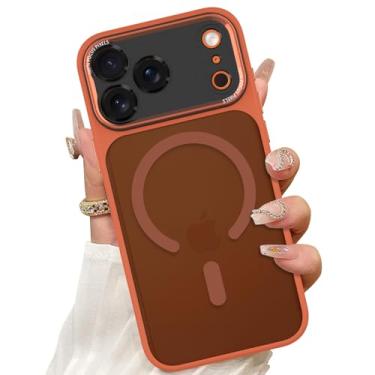 Imagem de ZIYE Capa magnética feita para iPhone 17 Pro de 6,3 polegadas [compatível com MagSafe] TPU macio e PC rígido capa de telefone fina anti-arranhões com proteção contra quedas para mulheres e homens