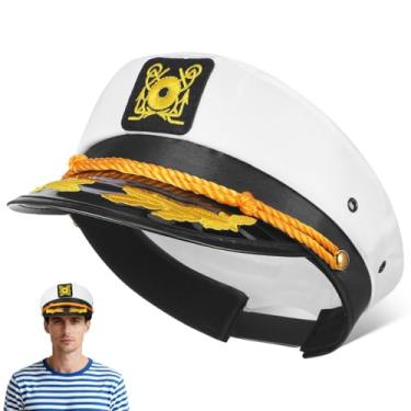 Imagem de Chapéu de capitão de barco ajustável, boné de marinheiro, para cosplay, festa, acessório de fantasia