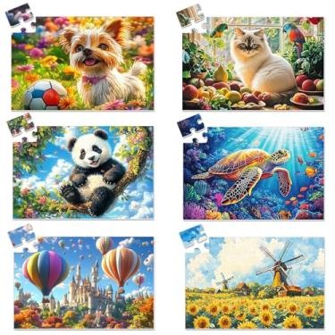 Imagem de 36 quebra-cabeças grandes para idosos – pacote com 6 produtos e atividades de Alzheimer de demência para idosos quebra-cabeça fácil para idosos, presente em casa de repouso