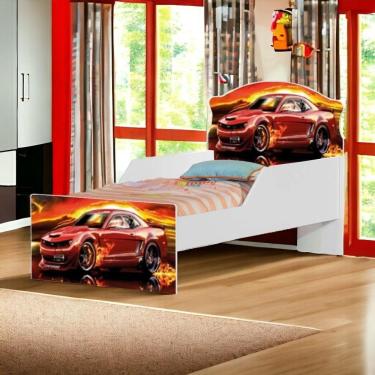 Imagem de Cama Infantil Lívia Adesivada Racer Com Colchão Cambel