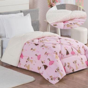 Imagem de Edredom Cobertor Sofie Solteiro Dupla Face Sherpa Toque Lã Carneiro