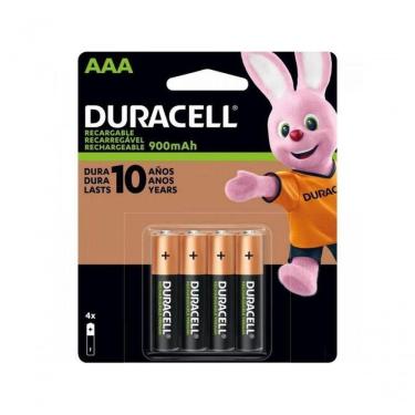 Imagem de Pilha Recarregável Aaa 900mah (c/4 Pilhas) Duracell