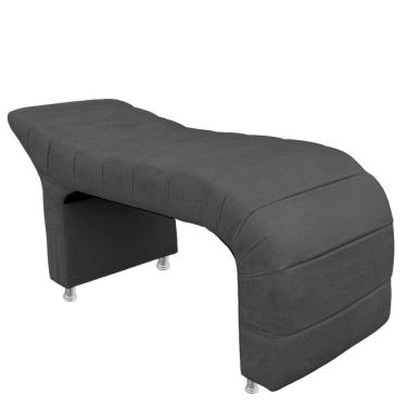 Imagem de Maca Estofada Julia Para Estetica Facial Sombrancelha E Cilios Suede Cinza Escuro