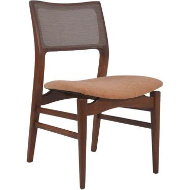 Imagem de Cadeira Vegas Madeira Maciça Tela Sling Castanho