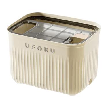 Imagem de SiaBiced Organizador de Cabos para Mesa - Caixa Organizadora de Cabos com Orifícios - Oculte os - Estojo para Modem e Roteador - Escondedor de Fios para Mesa, Tampa de Pp