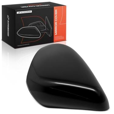 Imagem de A-Premium Tampa do espelho retrovisor do lado do motorista - compatível com Kia Forte Forte5 2014 2015 2016 2017 2018 - Preto liso, sem furo de seta