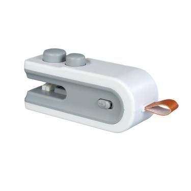 Imagem de Mini seladora a vácuo portátil para sacolas plásticas compacta branca