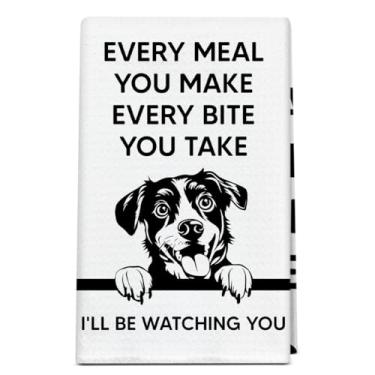 Imagem de bxtala Toalha de cozinha de cão pastor, presentes engraçados para donos de amantes de cães, toalhas de prato de chá para decoração de cães pastores, todas as refeições que você faz cada mordida que