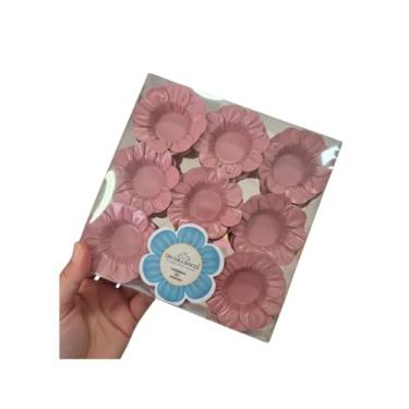 Imagem de Forminhas para Doces Tema Margarida flor rose — Decoração de Festa Infantil, Lembrancinha, Mesa de Doces Personalizada — Kit com 50 unidades