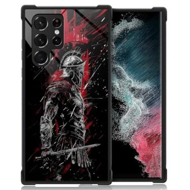 Imagem de yicomon Capa para celular compatível com Samsung Galaxy S22 Ultra, estampa de gladiador guerreiro, durável, moderna, engraçada, capa protetora macia antiarranhões à prova de choque