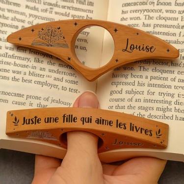 Imagem de Personaslied Book Page Holder Français - Encore Une Page - Presentes personalizados de livros de Natal para leitores, leitores ávidos (Juste une fille qui aime les livres)