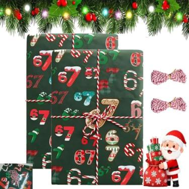 Imagem de KDIRST Trmonol 67 Papel de embrulho de Natal, 67 papel de embrulho meme, Natal