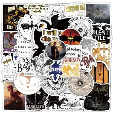 Imagem de Adesivos Fourths Wings, vinil impermeável, anime, 50 unidades/lote