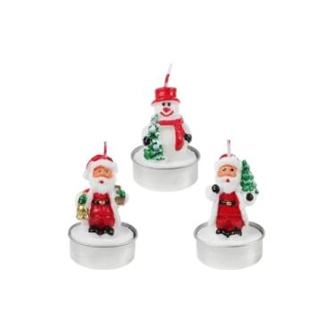 Imagem de Luminária LED Natalina com Papai Noel, Bronze, 13,5x7cm, Bateria Incluída, Enfeite Decorativo