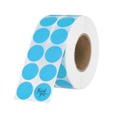 Imagem de PATIKIL 3000 peças de etiquetas térmicas redondas, adesivos coloridos em círculo de 0,8 polegadas, etiquetas autoadesivas para impressão térmica, escritório, decoração de casa, diário, lista de