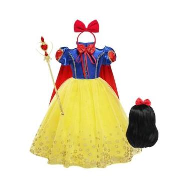 Imagem de Vestido De Princesa Branca De Neve Para Meninas Fantasia De Cosplay In