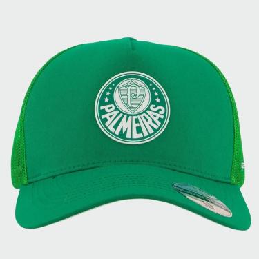 Imagem de Boné Palmeiras Trucker Brasão Silk Frontal Oficial Licenciado-Unissex