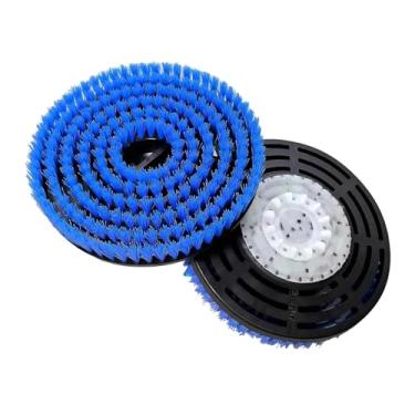 Imagem de Baoblaze Escova para esfregão a vapor, almofada de polimento abrasiva, profissional, para limpeza profunda. Cabeça de escova de substituição para cozinhas, 2 Azul