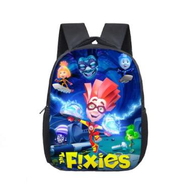 Imagem de Mochila Fixies Screw Kindergarten School Student preta - Yiweisai