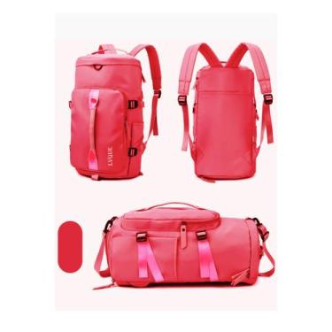 Imagem de Bolsa Feminina Blogueira Mala Esportiva Fitness Academia Vira Mochilha