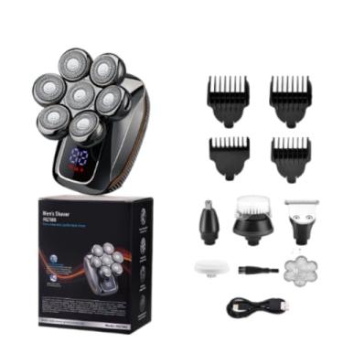 Imagem de Aparelho de Barbear Elétrico Multifuncional com Sete Lâminas Lavável em Todo o Corpo Lâmina Rotativa 7D -ring Estrutura Tridimensional Bateria Atualiz