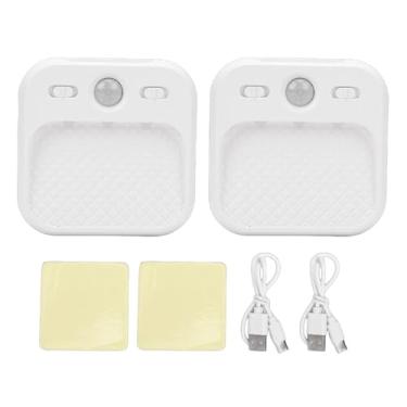 Imagem de Luocute 2 Unidades de Luz Noturna LED, Luz de Com Sensor de Movimento Regulável Com Função de Temporizador, Iluminação de Gabinete Recarregável para Armário de Corredor de Quarto de