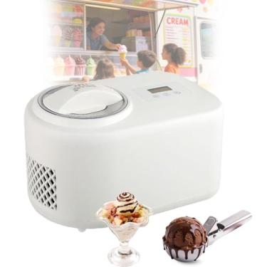 Imagem de MáQuina De Fazer Sorvete Com Compressor,Sem Necessidade De Pré-Congelamento,4modos De OperaçãO Com Colher,Temporizador E Display Lcd Para Fazer Sorvete E Gelato Em 30 A 60 Minutos