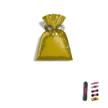 Imagem de Kit Saco Metalizado 89x120cm Com 10 Unidades E Fita Cetim 30mmx10 Metros