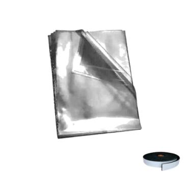 Imagem de Kit Saco Plástico PP 10x15cm com 100 Unidades e Fita de Cetim 50mm x 10 Metros