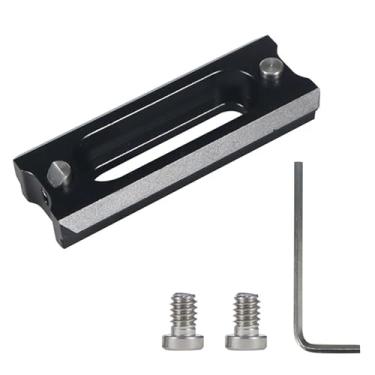 Imagem de Trilho de liberação rápida de 54 mm de comprimento com parafusos de 0,63 cm para trilho da NATO, trilho de extensão de montagem de gaiola de câmera