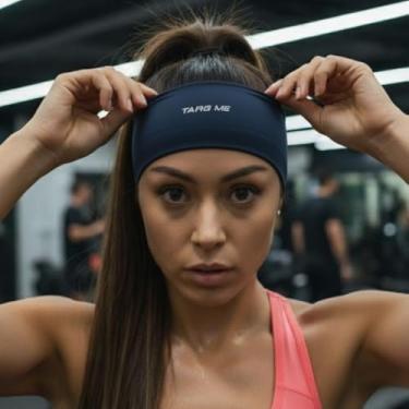 Imagem de Faixa De Cabelo HeadBand Esportiva Unissex Acessórios Testeira Tiara De Cabelo (Fúcsia)