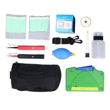 Imagem de KIMISS Kit de Ferramentas de Limpeza de Fibra óptica de 11 Peças Com Canetas de Limpeza de Extremidade de 1,25 Mm e 2,5 Mm, Conectores SC FC ST LC, Bolsa de Armazenamento Portátil para Manutenção