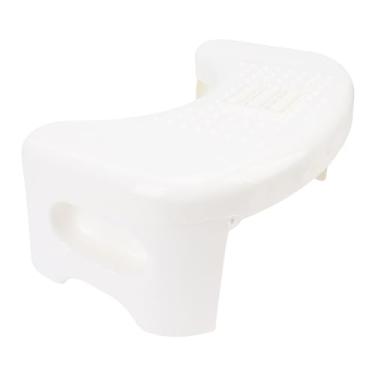 Imagem de Dioche Banqueta Sanitária Dobrável, Espessada, Antiderrapante, de Plástico, Penico, para Banheiro, para Crianças, Adultos, Descanso para Os Pés, Resistente, Economiza Espaço, Fácil de (Branca)