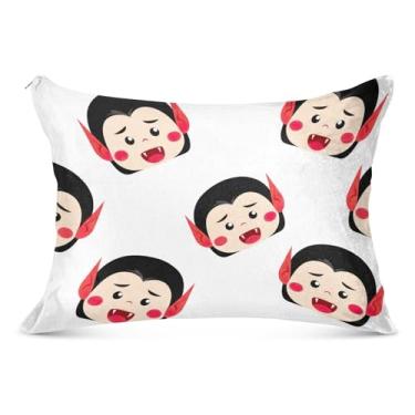 Imagem de Lindas capas de travesseiro decorativas brancas de flanela padrão queen king tamanho do corpo travesseiro padrão capa de travesseiro de cama macia, tamanho king, 50,8 cm x 101,6 cm