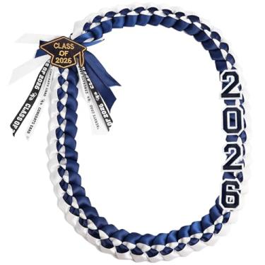 Imagem de FOMOMDI Colar trançado de formatura 2026 Leis para graduação, para estudantes universitários, materiais de festa de pós-graduação, 2026, Poliéster, Sem Pedra Preciosa