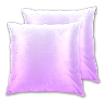 Imagem de Joitme Magnólia Heliotrópio dégradé ombré conjunto de 2 almofadas grandes para sofá decoração de cama de sala de estar, 50 x 50 cm, 2 peças
