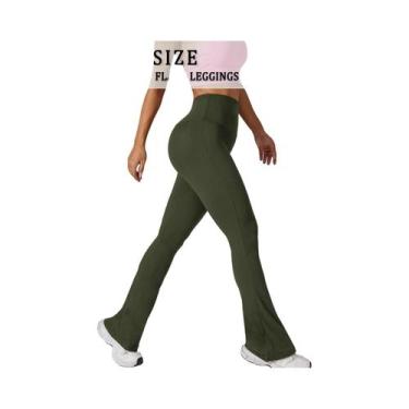 Imagem de Calças Flare De Cintura Alta plus Size Com Controle De Barriga, Leggin