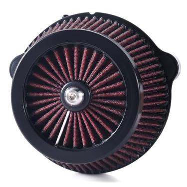 Imagem de Entrada de parafuso central de filtro de ar redondo extremo alto fluxo de ar para Harley Touring 2024-Later CVO Street Road Glide, softail 2025-later