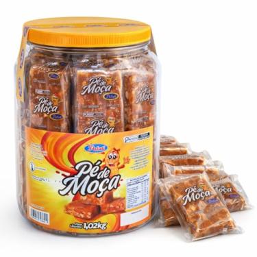 Imagem de Pé de Moça Tradicional Cremoso Com Leite Condensado 20 Unidades Paluti Doce de Amendoim 1,020kg Textura Macia