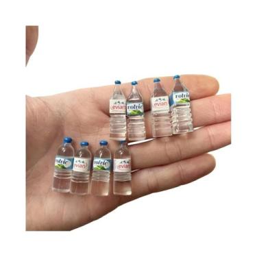 Imagem de 8 pçs mini garrafa de água resina geladeira adesivo bonito ímã decoraç