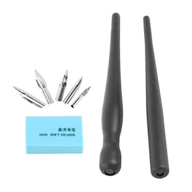 Imagem de Generic Kit de Pintura de Desenho Em Quadrinhos Conjunto de Canetas de Ponta de Aço Inoxidável Duráveis ​​com Porta-canetas para Trabalho de Design de Filigrana para Iniciantes Em Quadrinhos Cor de