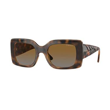 Imagem de Óculos de Sol Vogue Eyewear Polarizado 0VO5481S 2386T5 Tam 52 / Marrom Havana - Lentes Cinza Gradiente