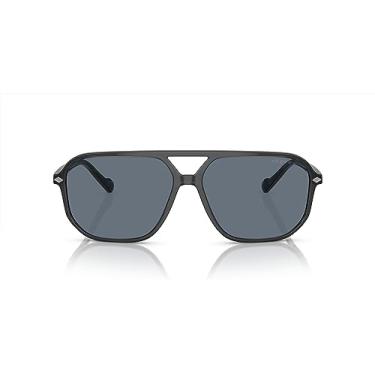 Imagem de Óculos de Sol Vogue Eyewear Polarizado 0VO5531S 31094Y Tam 60 / Cinza Escuro - Lentes Azul