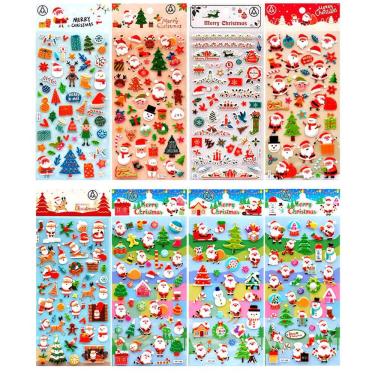 Imagem de Adesivos fofos Papai Noel 3D para bolsa de festa infantil