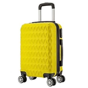 Imagem de Mala de Viagem Média 65x42x26 Em Abs C/ Rodinhas 360º - EAGLE, Amarelo