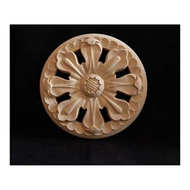 Imagem de Decalques decorativos de madeira sem pintura, decalques artesanais de gravura, decalques da porta da cama, decorações do armário, várias combinações(10pcs,3.14'')