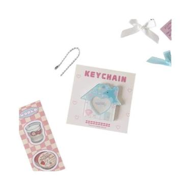 Imagem de Chaveiro Em Forma De Mini Casa Com Porta-Fotos Para Meninas, 1 Polegad