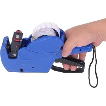 Imagem de Etiquetadora Manual De Preços, 8 Dígitos, Preta, Plástico, Design Anatômico, Sistema de Abertura Rápida, com Refil e Etiquetas, para Supermercados e Comércios, 22 x 13 x 4,5 cm