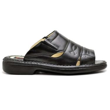 Imagem de Chinelo Ranster masculino casual em Couro nobre de carneiro  Leve, Sof